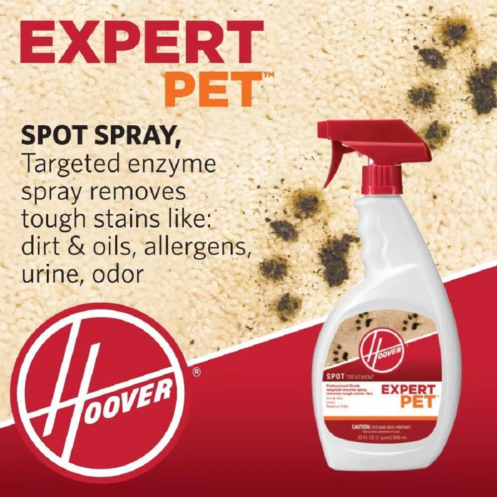 HOOVER Expert Pet Spot Treatment Carpet Cleaning Solution Spray, 32 oz.