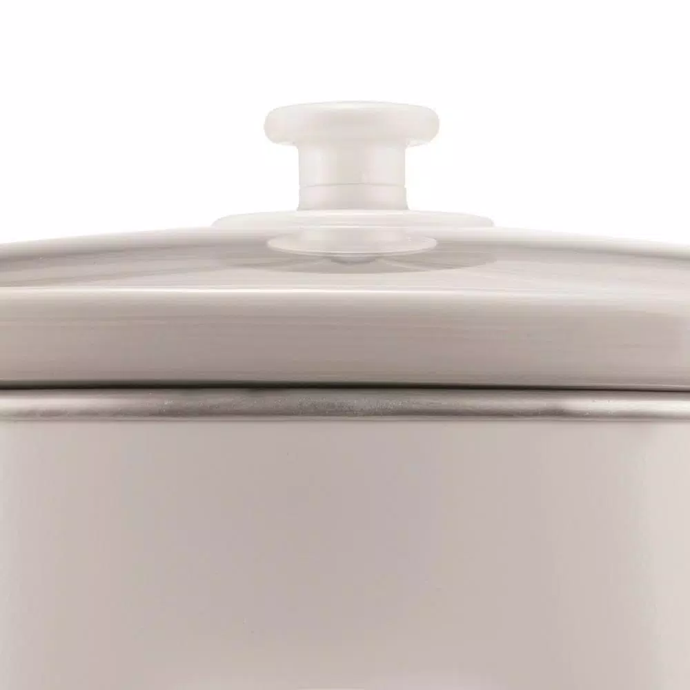 Brentwood Appliances Brentwood 8 Qt. White Slow Cooker with Removable Ceramic Pot and Glass Lid