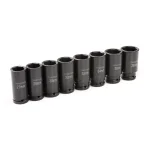 TEKTON 3/4 in. Drive 27-38 mm 6-Point Deep Metric Impact Socket Set, 8-Piece thumbnail 3