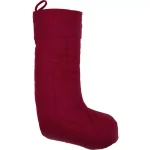 VHC Brands 20 in. Red Felt Christmas Stocking with Hand-Quilted Detail and Monogrammable Cuff thumbnail 1
