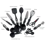 Unbranded 17-Piece Deluxe Stainless Steel Kitchen Tool Set with Matte Black Handles thumbnail 2