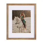 DesignOvation Gallery Rustic Brown Wood Picture Frame Set, 11x14 in. Matted to 8x10 in. (Set of 4) thumbnail 2