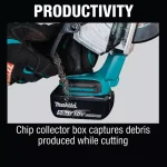 Makita 18V LXT Cordless 5-3/8 in. Metal Cutting Saw Kit with 2 5.0 Ah Batteries and Rapid Optimum Charger thumbnail 8