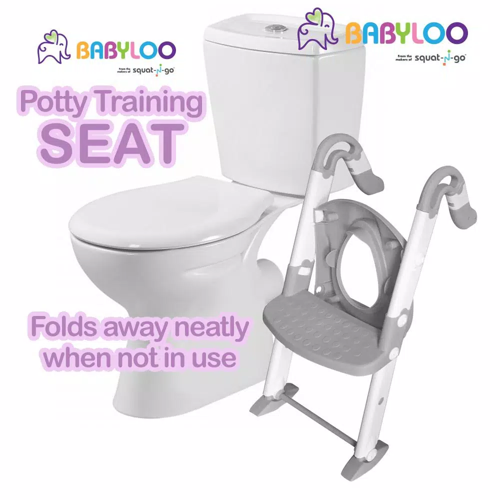 Babyloo Bambino 3-in-1 Convertible Toddler Potty Trainer and Step Stool - Gray