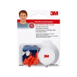 3M Corded Reusable Ear Plugs, Tri-Flange Design, 25 dB NRR (Case of 10 Packs, 30 Pairs Total) thumbnail 1