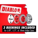 Diablo 5-3/8 in. 18-Tooth Fast Framing Circular Saw Blade with Bushings thumbnail 3