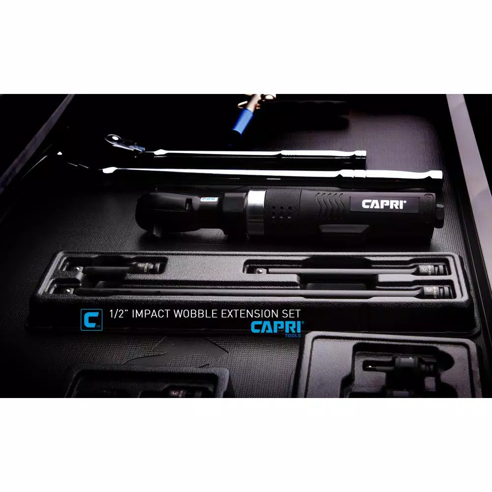 Capri Tools 1/2 in. Drive Wobble Impact Extension Bar Set, 3-Piece
