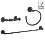 KOHLER Devonshire 3-Piece Bathroom Hardware Set - Towel Bar, Ring & Toilet Paper Holder - Oil-Rubbed Bronze thumbnail 6