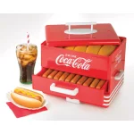 Nostalgia Coca-Cola Hot Dog Steamer, Red Food Steamer for 24 Hot Dogs and 12 Buns thumbnail 1