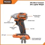 RIDGID 18V SubCompact Brushless Drill Driver and Impact Driver Combo Kit with (2) 2.0 Ah Batteries thumbnail 4