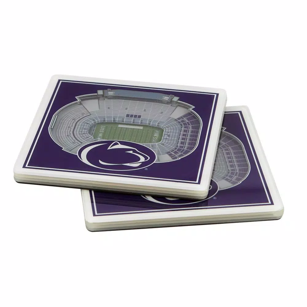 YouTheFan NCAA Penn State Nittany Lions StadiumViews 3D Acrylic Coasters, 2-Pack