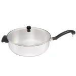 Farberware Classic Series 12 in. Stainless Steel 6-Quart Jumbo Chef Pan with Glass Lid thumbnail 1