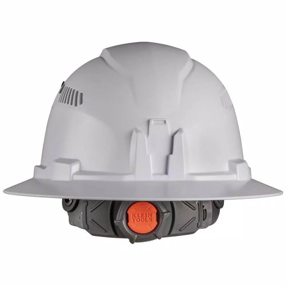 Klein Tools Vented Full Brim Hard Hat with Integrated Headlamp, Class C Type 1, White