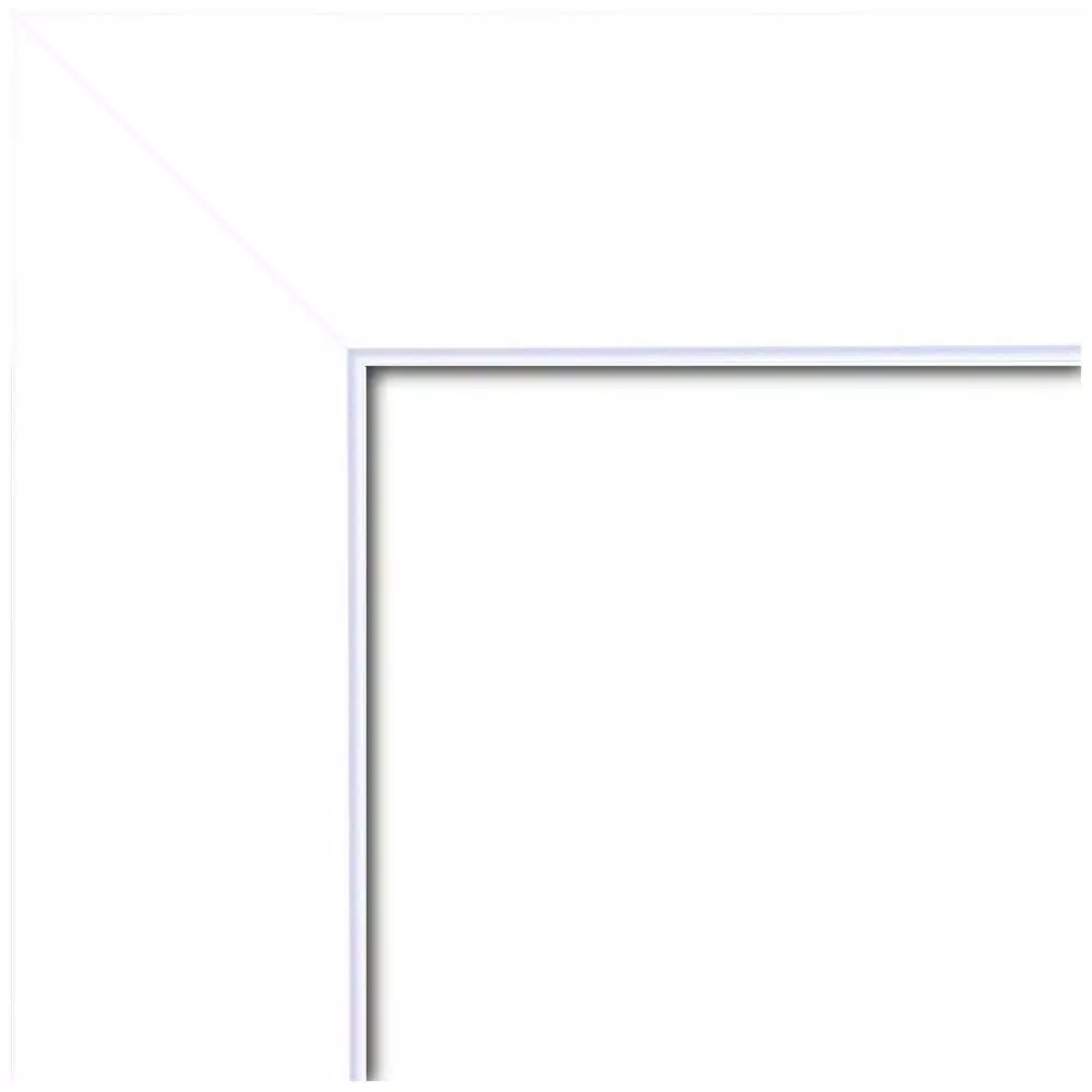 Amanti Art Corvino 25 in. Square White Matte Wood Framed Beveled Edge Bathroom Vanity Mirror