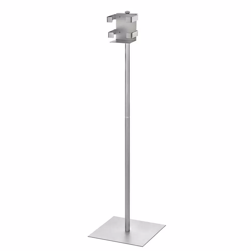 Alpine Industries 40.5 in. Sanitizing Cleaning Wipes Dispenser Stand, Silver Steel