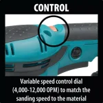 Makita 5 in. Variable Speed Random Orbital Sander with Tool Case, 3 Amp thumbnail 11