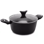 Oster Cuisine Allston 4.2 Qt. Nonstick Aluminum Dutch Oven with Glass Lid, Gray thumbnail 1