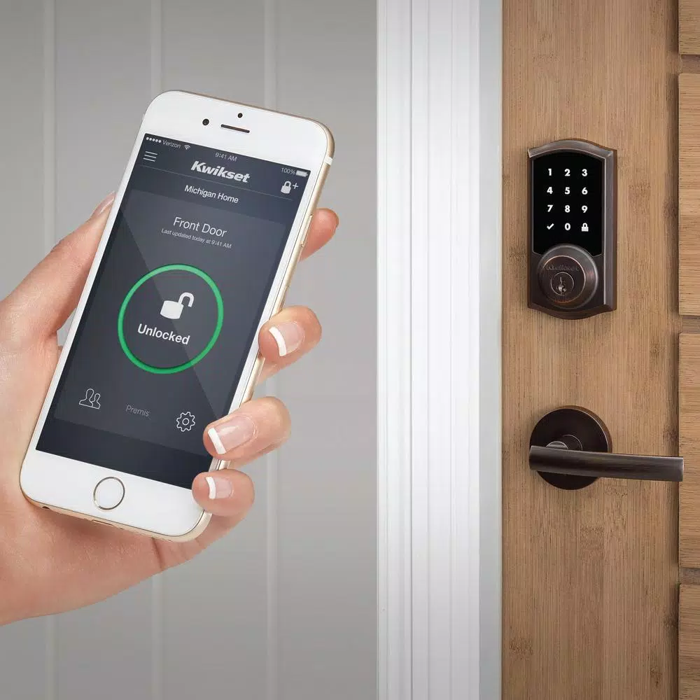Kwikset SmartCode 916 Z-Wave Smart Deadbolt with SmartKey Security, Satin Nickel