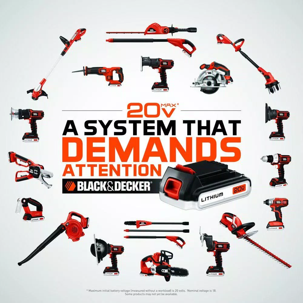 BLACK+DECKER 20V MAX 18 in. Cordless Pole Hedge Trimmer, Tool Only