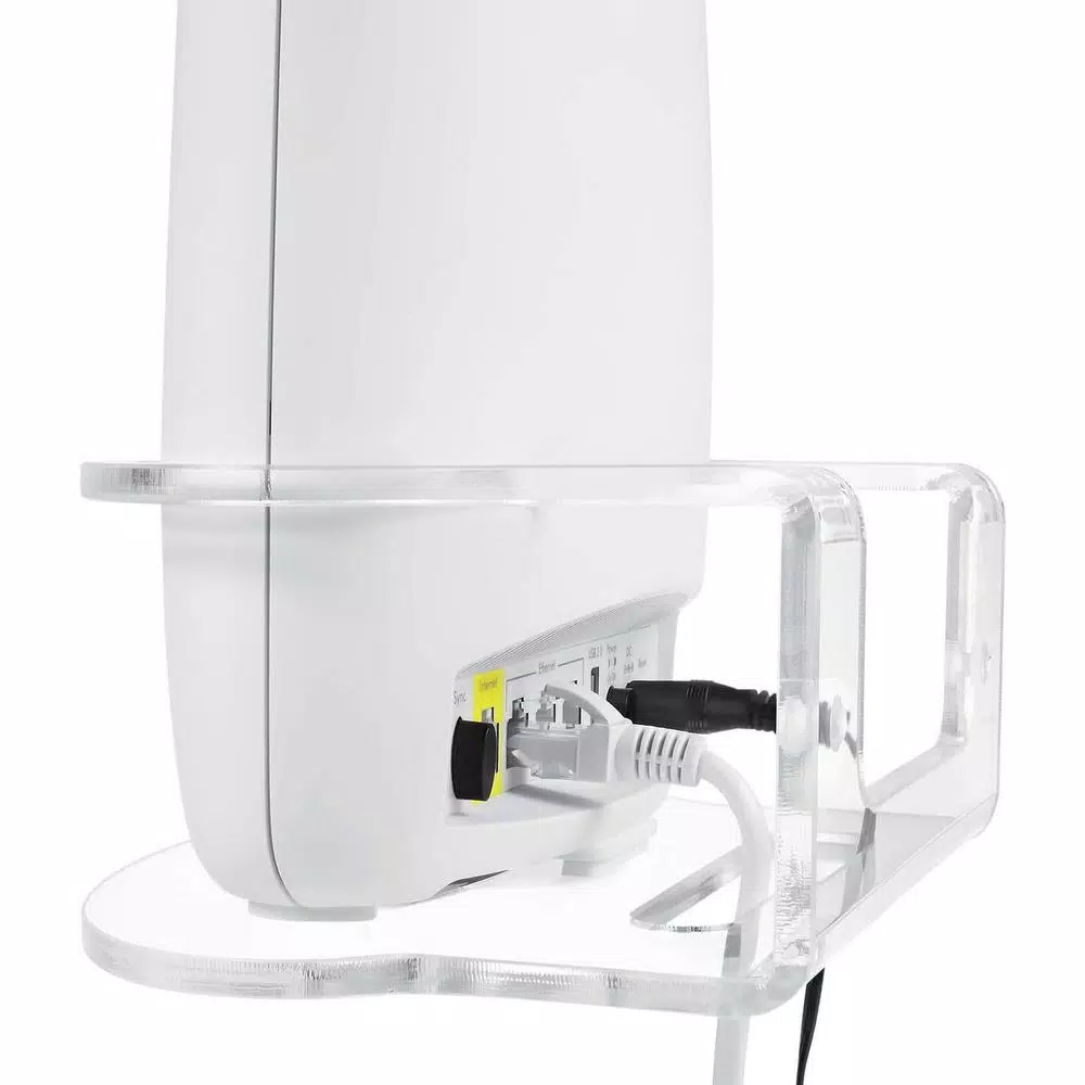 Wasserstein Wall Mount for NETGEAR Orbi Mesh Wi-Fi System, Durable Metal Bracket (1-Pack)