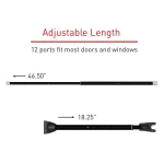 SecurityMan 2-in-1 Adjustable Door Knob Jammer and Sliding Patio Door Security Bar - High Grade Iron thumbnail 4
