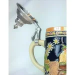 Heim Concept 16 oz. Ceramic Beer Stein with Steeple Lid, Silver thumbnail 5