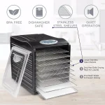 Ivation Stainless Steel Food Dehydrator Machine with 9 Trays, 600W Digital Timer & Temperature Control thumbnail 6