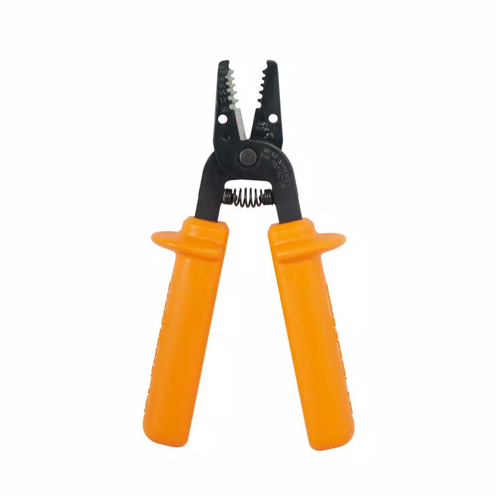 Klein Tools 7 in. Insulated Wire Stripper & Cutter, 10-18 AWG Solid Wire, 1000V Rated