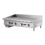 Magic Chef 48 in. Commercial Thermostatic Gas Countertop Griddle, Stainless Steel thumbnail 2