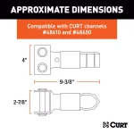 CURT 2" Channel-Mount Coupler with Sleeve-Lock, 7,000 lbs. Capacity, Black thumbnail 6