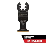 Milwaukee 1-3/8 in. Carbide Universal Fit Extreme Metal Cutting Oscillating Multi-Tool Blade (2-Pack) thumbnail 1