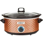 Brentwood Appliances 7 Qt. Copper Slow Cooker with Removable Ceramic Pot and Tempered Glass Lid thumbnail 1