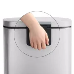 Boyel Living 13 Gallon Stainless Steel Rectangular Kitchen Step Trash Can with Silent Close Lid - Silver thumbnail 5