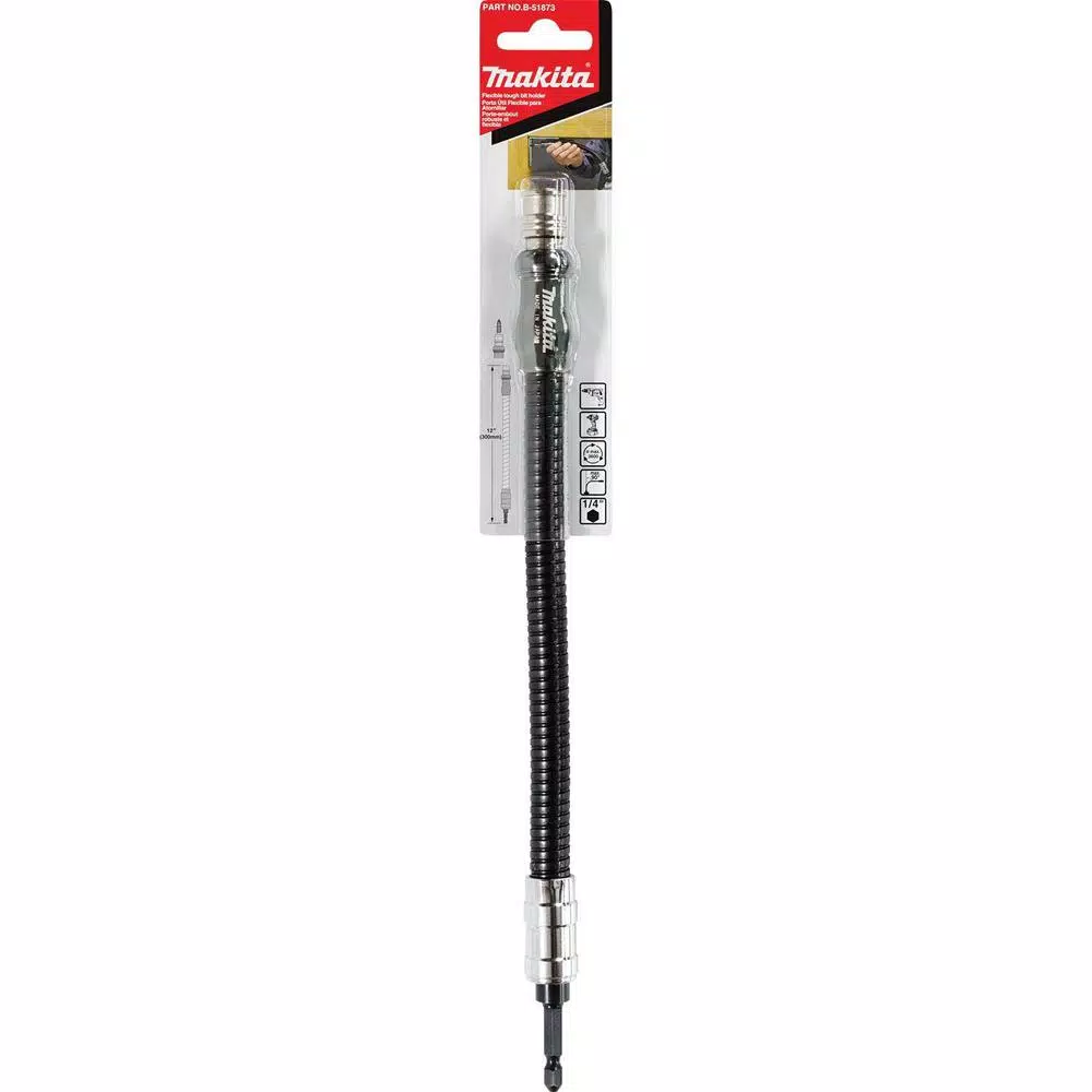 Makita 12 in. Flexible Impact Bit Holder, 1/4 in. Hex Shank