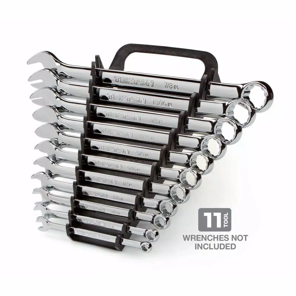 TEKTON 11-Tool Store-and-Go Wrench Rack Keeper, Black