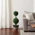 Pure Garden 36 in. Artificial Double Ball Podocarpus Topiary with Pot thumbnail 4