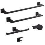 Delta Pivotal Double Robe Hook, Matte Black, Modern Wall Mounted thumbnail 2