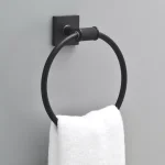 Delta Averland Matte Black Hand Towel Ring - Contemporary Zinc Wall Mount thumbnail 2