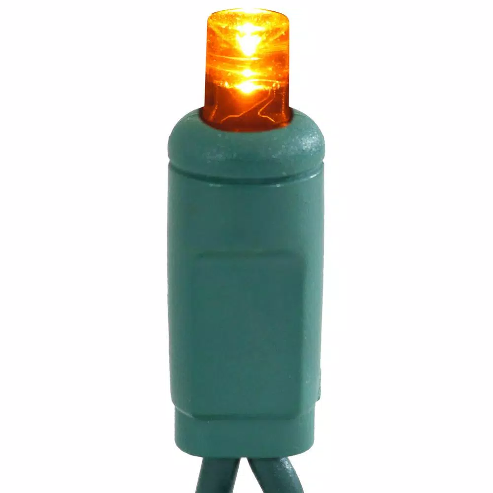 Sunnydaze Decor 22 ft. Orange LED Angle String Lights, 70-Count Novelty Bulbs, Indoor/Outdoor