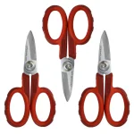 Jameson Fiber Optic Insulated Electricians Scissors, High Carbon Stainless Steel, 5.5 in. (3-Pack) thumbnail 1