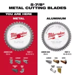 Milwaukee 5-7/8 in. 34T Carbide Metal Cutting Circular Saw Blade thumbnail 4