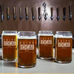 Cathy's Concepts Drink Local 16 oz. Craft Beer Can Glasses - Set of 4 Hand-Blown Glassware thumbnail 7