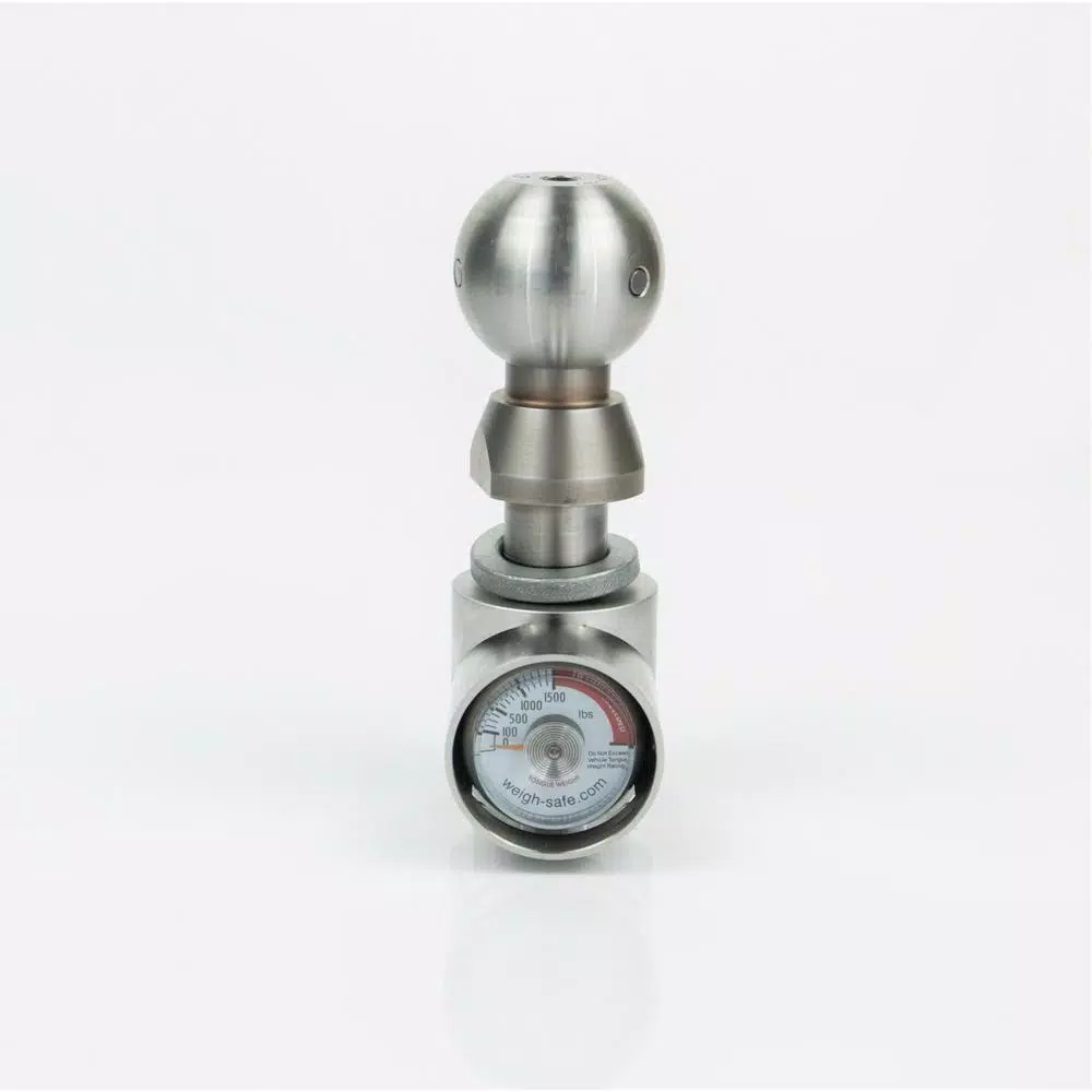 Weigh Safe Weigh-Safe Universal Tow Ball with Built-in Scale, 2 inch, Stainless Steel