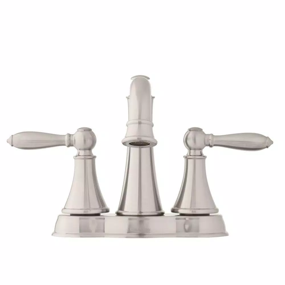 Glacier Bay Varina 4 in. Centerset 2-Handle High-Arc Bathroom Faucet, Brushed Nickel