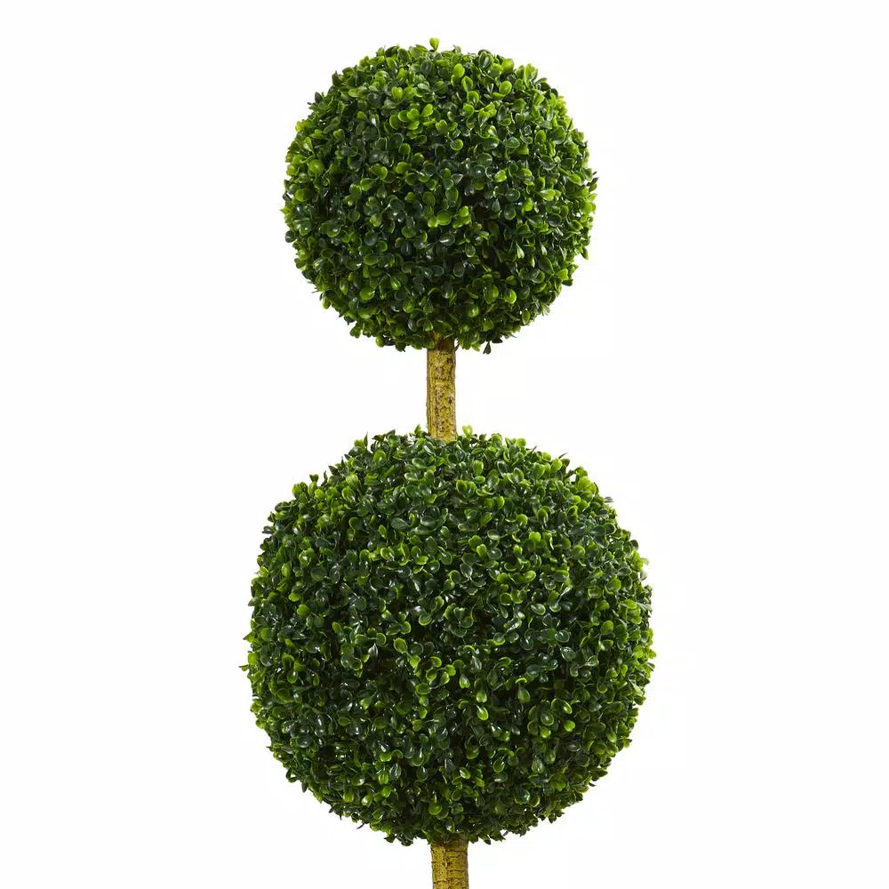 Nearly Natural 5.5 ft. UV Resistant Triple Ball Boxwood Artificial Topiary Tree, Indoor/Outdoor