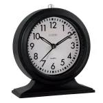 La Crosse Clock Co. Silent Sweep Black Mantel Alarm Clock with Luminous Hands thumbnail 4