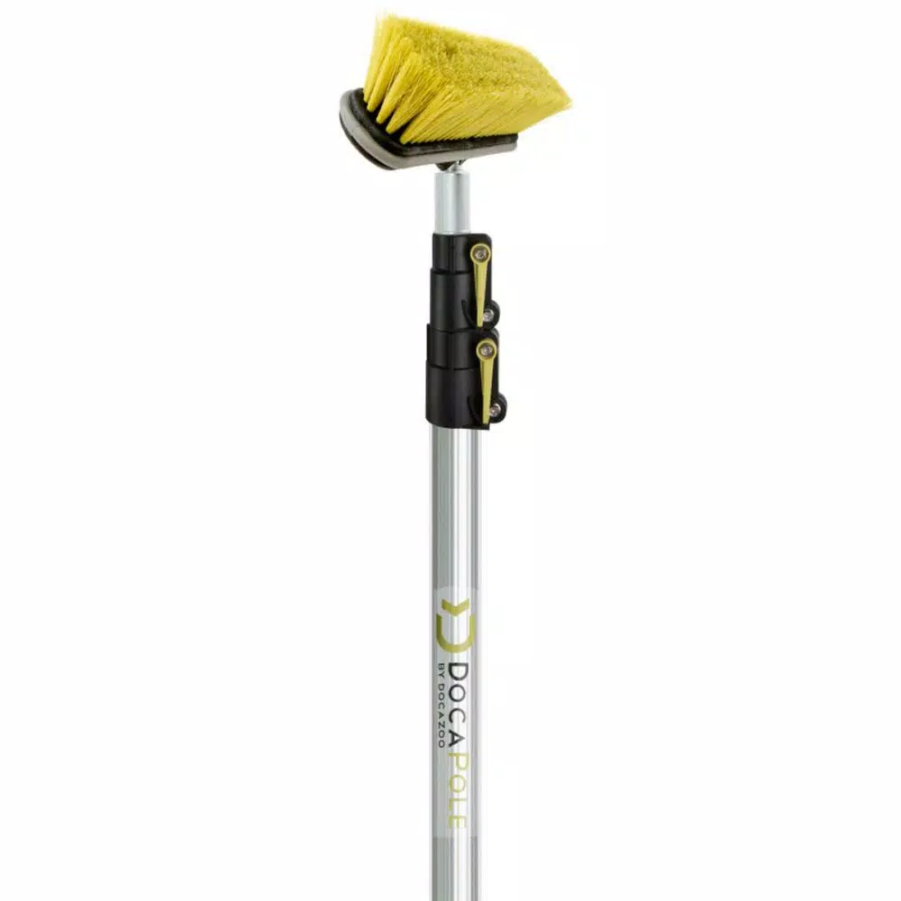 DocaPole Medium Bristle Deck Brush with 5-12 ft. Telescopic Extension Pole