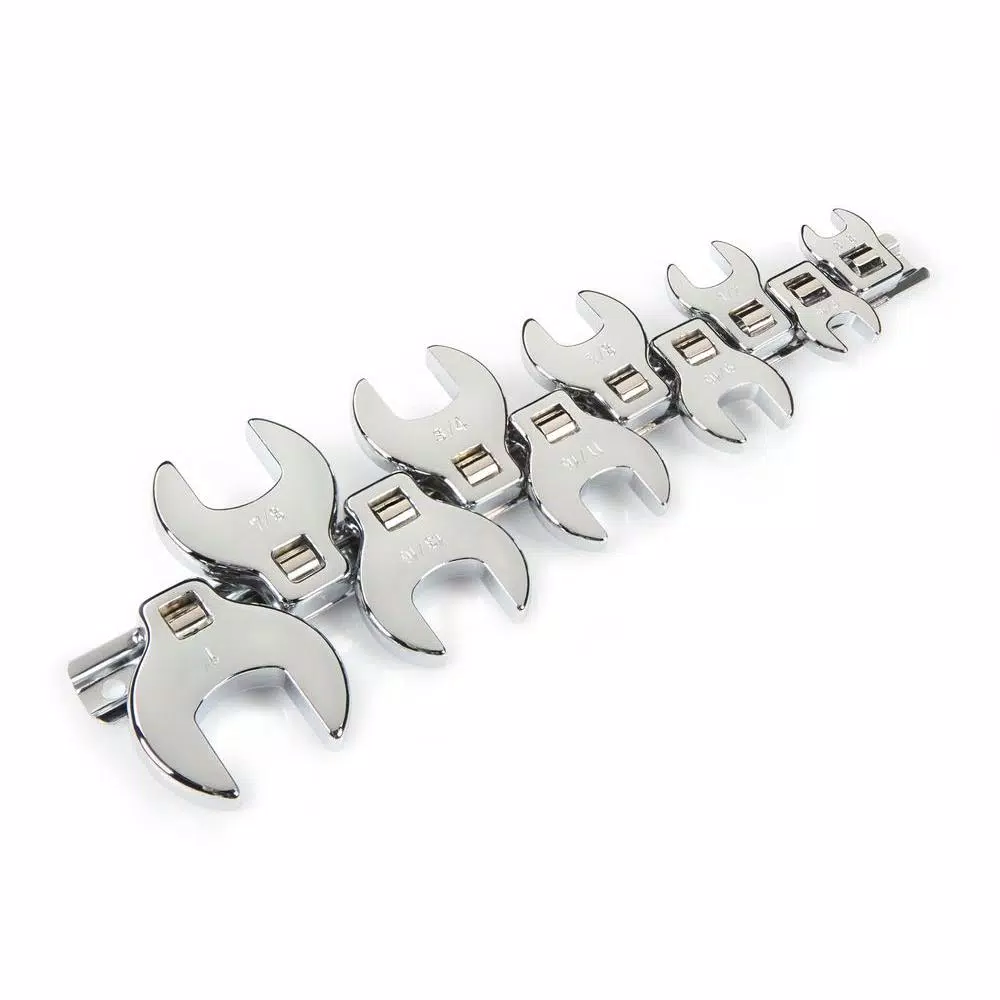 TEKTON 10-Piece 3/8 in. Drive Crowfoot Wrench Set, SAE (3/8 in. to 1 in.)