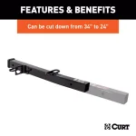 CURT Receiver Tube Adapter, 2-1/2" to 2" Shank, 34" Length, 4,500 lbs. GTW thumbnail 4