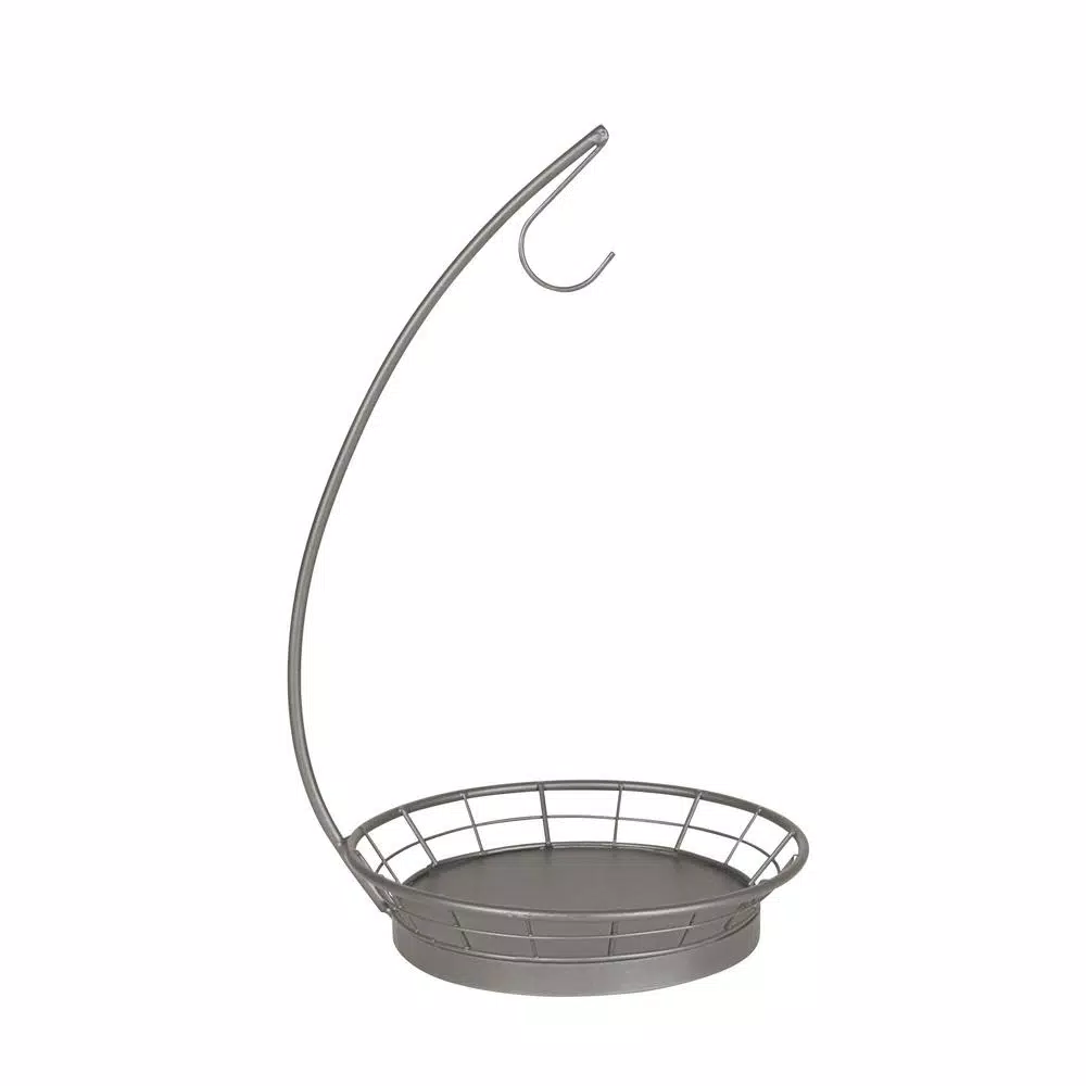 Spectrum Mason Industrial Gray Banana Holder & Fruit Basket Stand, Stainless Steel